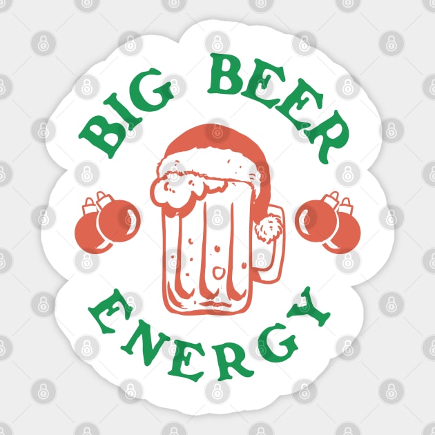 Big Nick Energy Beer Saint Nicholas Santa Claus Retro Vintage artwork Sticker by A Comic Wizard